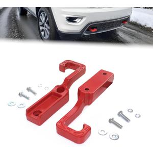 Front Tow Hook Compatible with 2015-2023 Jeep Grand Cherokee Accessories, Red Towing Hooks 2Pcs