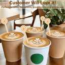 WRINGKIT 200 Pieces Wood Coffee Stirrers, 6 Inch Stir Sticks with Round Ends, Disposable Coffee Mixer Stick Drink Stirrers for Coffee Bar, Beverage, Milk, Cocktail, Tea