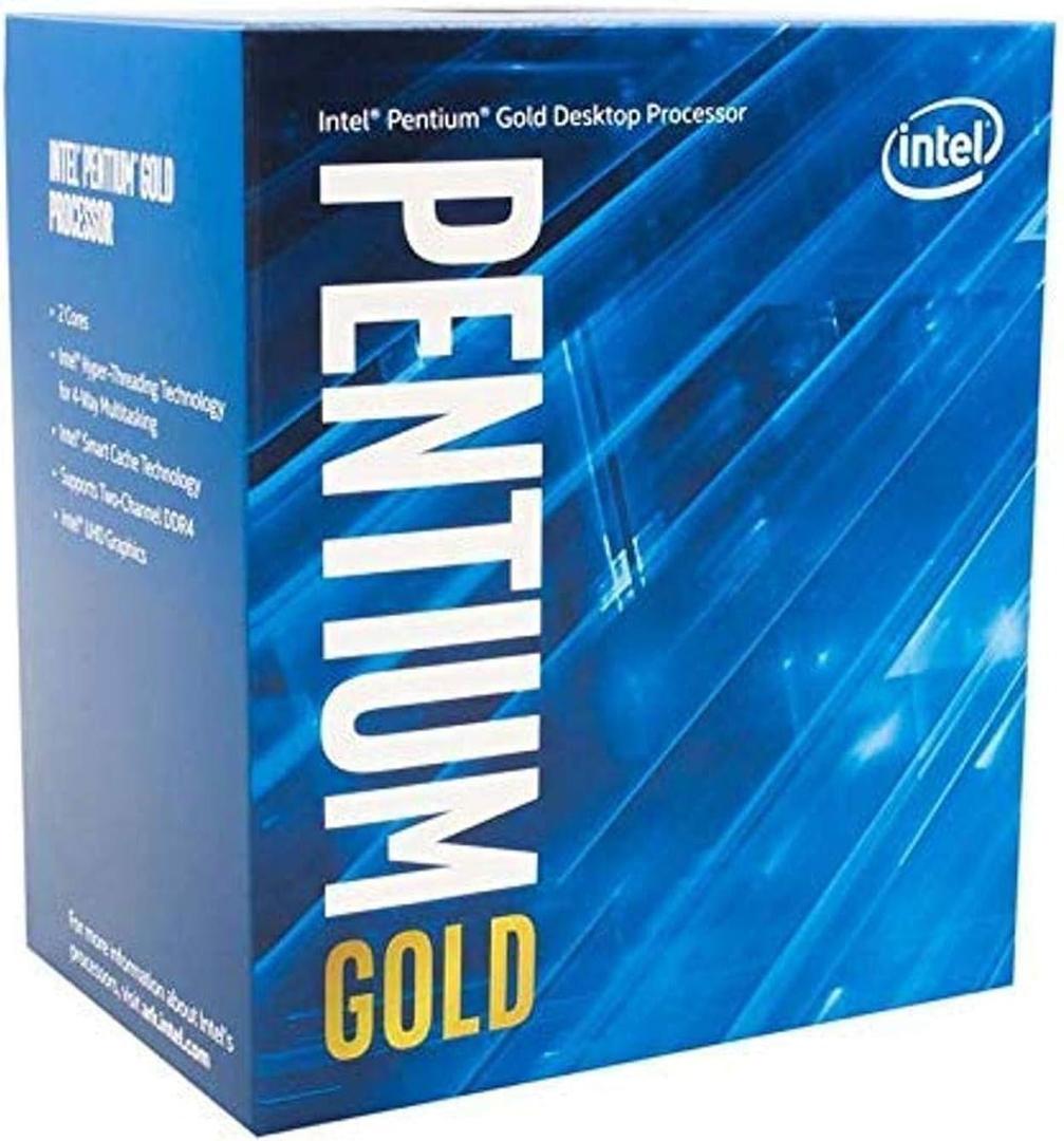 Intel Pentium Gold G-6400 Desktop Processor 2 Cores 4.0 GHz LGA1200 (Intel 400 Series chipset) 58W (BX80701G6400)