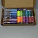 125 PCS Sewing Thread Assortment, 36 Colors 400yd Sewing Thread with Matched 36 Colors Bobbins, Plus 50 PCS Sewing Machine Needles for Home Sewing Machine