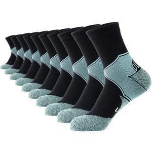 GLENMEARL Crew Socks for for Men & Women, 5 Pairs Cushioned Athletic Cotton Socks, Moisture Calf Boot Socks for Hiking (M)