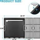 Full Size Griddle Inserts for Char-Broil Performance 5 Burner Grill,Flat Top Griddle for Charbroil Grill 463275517 463243518 463243519 463275717 463372017,Replace for G470-0002-W1 G470-0003-W1