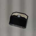 HMCITY 120 LED Outdoor Solar Lights with Motion Sensor and 3 Lighting Modes, IP65 Waterproof Wide Solar Wall Lights Ideal for Garden Patio Yard (Front Button 6Packs, Black Shell-Daylight White)