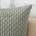 Kevin Textile 14x20 Inch Pillow Cover 1 Pack Boho Decorative Soft Striped Corduroy Lumbar Farmhouse Color Accent Rectangle Cushion Case for Living Room Couch Sofa Bed, Greyish Green