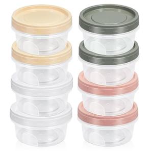 ASEVAT 6-Set 14oz,Plastic Storage Containers With Lids Kitchen,Microwave Safe Bowls With Lid, Freezer Safe Container, Clear Plastic Storage Bowl, Slime, Soup