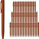 deegtran Pens Bulk, 50 Pack No Bleed Brown Click Pen, Wholesale Retractable Ballpoint Pens, Pens Medium Point, Smooth Ink Pens, 1.0MM Brown Ink