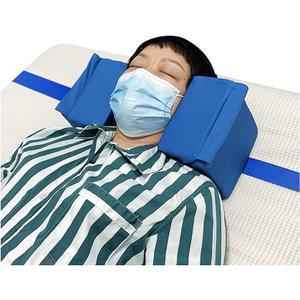 AOSSA Neck Stabilizer Pillow for Sleeping Upright, Head Cradle Pillow, After Surgery Positioning Pillows for Adults Elderly, Bedridden Neck Support Wedge for Bed, Head Positioner, Face Up Pillow (Blue)