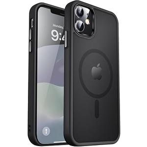MOCCA Strong Magnetic for iPhone 12 Case/iPhone 12 Pro Case, [Compatible with Magsafe][Mil-Grade Drop Protection] Slim Shockproof Translucent Protective Phone Case for iPhone 12/12 Pro, Black