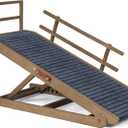 Dog Ramp for Bed, Foldable Small to Old Dog Ramp for Couch,Sofa | Anti-Slip Mat & Side Rails,Ramp For Small To Large Dog To Get On Bed, 45.3” Long Dog Ramp 7 Adjustable Height From 16" To 27