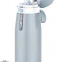PHILIPS Water Bottle with Filter, Filter Water Bottle Stainless Steel with GoZero Everyday BPA-Free Tap Water Filter, Water Filter Bottle Keep Drink Cold 24 Hours, 1 Filter for 40 gal / 2 Months