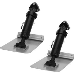 Self-Leveling Trim Tab System for Boats(2pc), 6"x8" Tab, for up to 16' Boat, Boat Trim Tabs for Smoother Ride, Great Control & Fuel Savings, Heavy-Duty Trim Tabs for Boats, Easily Install & Maintain