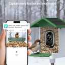 isYoung Smart Bird Feeder with Camera, 2.5K QHD, AI Identify 16000+ Birds,Dual Solar Panel, AI Auto-Capture & Motion Detection, IP65 Weatherproof,170 Field of View, Perfect Bird Watching Gift