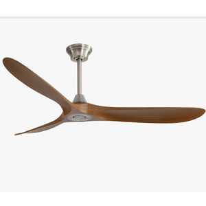 Eliora 60" Ceiling Fans Without Lights, Wood Ceiling Fan no Light with Remote, Large Outdoor Ceiling Fan for Patio, Porch, Bedroom, 6 Speed, Quiet DC Motor, ETL Listed- Brown