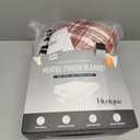 blunique Heated Blanket Electric Throw 50''x60''Ultra Soft Plaid Flannel Fast Heating Electric Blanket with 10 Heat Levels & 10 Hrs Auto Off, ETL Certified, Keep Warm in Couch Bed Office (Red)