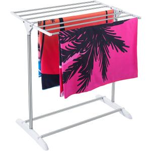 Pool Towel Rack Towel Racks for Bathroom Freestanding Pool Holder Stand Poolside Storage Organizer for Outdoor Beach Swimming Home Floor Bedroom Hot Tub Gym (7 Bar,Stainless Steel, Plastic)