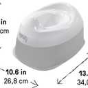 Ingenuity Ready Set Go Potty Training Toilet, Removable Bowl, Non-Skid Bottom, Wide Stable Base, Age 18 Months & Up, White & Grey