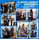 PLKOW Golf Bag Storage Garage Organizer, Extra Large Size Golf Bag Storage Stand and Golf Equipment Rack for Garage,Shed, Basement