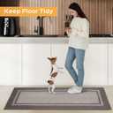 anllugs Kitchen Rugs 24" x 36", Non-Slip Machine Washable Kitchen Runner Rugs Floor Mats, Absorbent Comfort Standing Mats for Kitchen, Sink, Laundry and Hallway, Beige & Grayish Brown