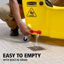 Rubbermaid Commercial 31 Quart Tandem Mop Bucket with Wringer and Drain