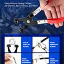 Orion Motor Tech Hose Clamp Pliers, Long Reach Wire Spring Hose Clamp Pliers Remover for Automotive Coolant Radiator Heater and Water Hose with Band Flat or Large Clamps
