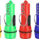 Boao 48 Pcs Mini Flashlight Keychain Bulk Assorted Colors Portable LED Flashlight Torch Keyring Small Key Chain Light for Hiking Camping Cycling Party Favors Travel Night Reading Emergency