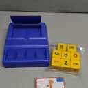 Montessori Matching Letter Game for Kids Ages 3-8 | Educational Learning Spelling Toys with Storage Function | Christmas Birthday Gifts for 3 4 5 6 Year Old Boys & Girls | Larger Blue (50% Bigger)