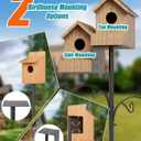 Bird Feeder Pole 92 Inch, Bird Squirrel Proof Baffle Heavy Duty Stand Feeding Station for Outside Backyard Garden Wild Birds Watching