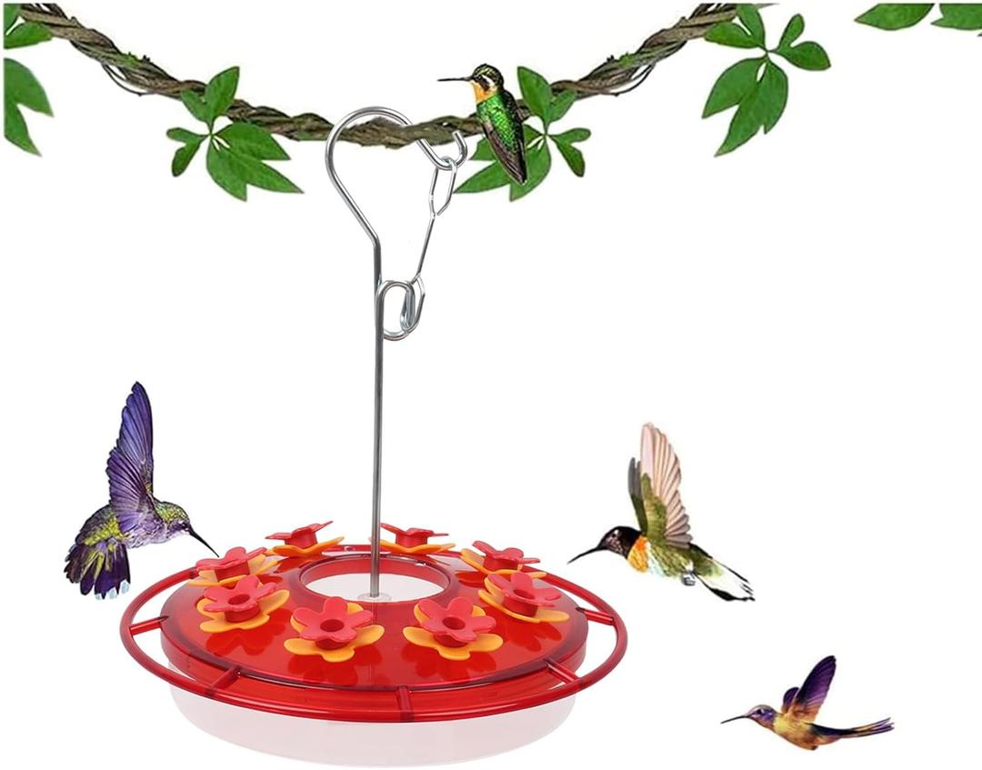 ROYALITA Best Hummingbird Feeders for Outdoors Hanging, Easy Clean Fill Wasp Proof, 8 Ports, Hummingbird Feeder Gifts for Window Garden, More Birds Bird Health Ant Moat for Hummingbird