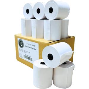 Bright White 3" x 150' 1-Ply Bond Receipt Paper Rolls (12 Rolls) (12 Rolls)
