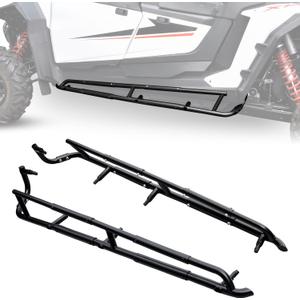 Nerf Bars Rock Sliders for Polaris RZR XP 4 1000 2024+, Heavy Duty Steel Black Tree Kickers Combined Side Bumper Guard Side Steps for Polaris RZR 1000 XP4 2024 2025 4 Seat Accessories, 2PCS
