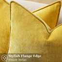 decorUhome Summer Couch Throw Pillow Covers 12x20 Set of 2, Decorative Soft Velvet Modern Cozy Chenille Lumbar Pillow Cases with Elegant Design for Sofa Bed Living Room Home Decor, Mineral Yellow