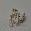 GUSYXO 16 Inch Cute Horror Party Decorations Indoor Outdoor Haunted House Props Poseable Hybrid Small Skeletons Decor: Funny Skull for White Elephant Gifts