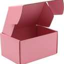 Small Pink Shipping Boxes for Small Business Pack of 25-6x4x3 inches Cardboard Corrugated Mailer Boxes for Shipping Packaging Craft Gifts Giving Products