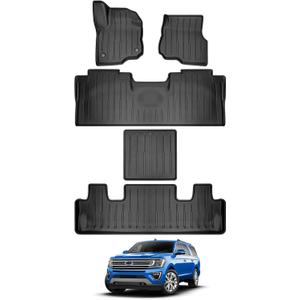 Floor Mat Compatible with 2018-2024 Ford Expedition & Expedition Max 7seater TPE All-Weather Floor Liner for 2023 Expedition Accessories (for Expedition/max)