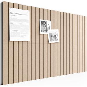 Bumusty Large Cork Board Alternative-36 x 24" Felt Bulletin Board Tiles, with 30 Pushpins, 40 Adhesive Tabs, 6-Pack Slat Wall Paneling, Cork Boards for Office Push Pin Board Felt Board-Taupe