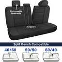 kvs 3D Air Mesh Car Seat Covers Full Set, Breathable Split Bench Compatible Seat Covers for Cars, Universal Car Interior Covers for Most Sedan Truck SUV Vans(Black)