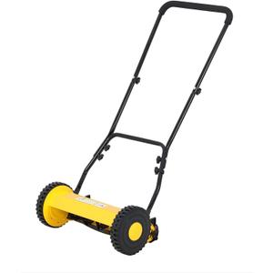14" Hand Push Lawn Mower, 5-Blade Push Reel Lawn Mower