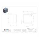 Wiegmann Captive Screws Electrical Enclosures, 8 in H, 6 in D, 8 in W, 1, Steel SC080806NK - 1 Each