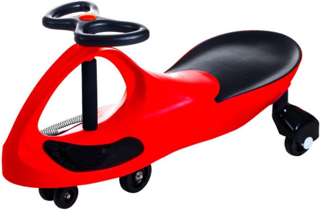 Wiggle Car - Ride on Toy for Ages 3 and Up - Toddler Ride on Toys with no Batteries, Gears, or Pedals Just Twist, Wiggle, and Go by Lil Rider (Red), 30"L x 13.5"W x 16"H