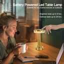 Cordless Table Lamp, Portable LED Desk Lamp, Table Sensor Control Beside Lamps, Kids Night Light with Stepless Dimming & Charging Completed Tip Light & 3 Colors Changing