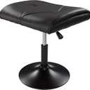 VECELO Foot Rest Under Desk Ottoman, PU Height Adjustable Footrest with Comfort Padding, Leg Rest for Desk for Relieving Leg Pain, Stiffness, and etc, Black