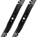 942-04308 942-04308A 942-04308-X 942-0616A Mower Blades for Troy-Bilt Cub Cadet LT42 LT4200 XT1-42 RZT42 42 Inch Deck Mower Blades 742-0616A 742-0616 942-0616 112-0315 2 Pack 6 Point Star(Black)