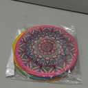 Marsui 12 Pcs Round Foldable Hand Fan Summer Flower Handheld Folding Fan 4 Patterns Collapsible Handheld Fan Foldable for Women Girls Daily Use Festival Wedding Party Favors(Mandala)