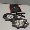 Cimkiz Crampons Ice Cleats Traction Snow Grips for Boots Shoes Women Men Anti Slip 19 Stainless Steel Spikes Safe Protect for Hiking Fishing Walking Climbing Mountaineering (X-Large, Black)