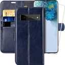 MONASAY Wallet Case Compatible for Google Pixel 7 Pro,[RFID Blocking] Flip Folio Leather Cell Phone Cover with Credit Card Holder for Pixel 7 Pro, Blue