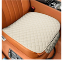 Car Seat Covers Front Seats, Luxury Leather Waterproof Non-Slip Seat Protector Universal Fit for Most Cars SUVs Trucks Pick-ups, White and Black Car Accessories Interior(Front White)