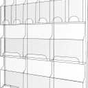 Acrylic Brochure Pamphlet Holder, 6 Magazine Holders and 6 Pamphlet Holders, Clear Brochure Display Stand Wall Mount, Trifold Flyer Rack, Literature Storage Rack for Home, Offices, Waiting Room