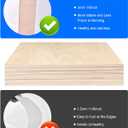 Basswood Sheets 12"x12"x1/8" 3mm 18 Packs Basswood Plywood Board Unfinished Wood Craft Wood for Wood Burning DIY Ornaments Models Drawing Painting Engraving Architectural Models Making