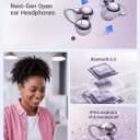 D95 Open Ear Headphones - Memory Spring Free Clip on Wireless Bluetooth Earbuds,HiFi Sound,Bluetooth 6.0,Secure 4.5g Lightweight & IPX6 Waterproof for Work,Travel & Daily Use (Pink)