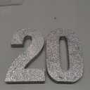 7.8 Inch Glitter Number Table Centerpiece 0-9 Diamond Number 2 Birthday Table Decorations, Wooden Centerprise Digit 2 for Birthday, Chrismas, Graduation, Wedding, Anniversary Party Decorations (2, 0)